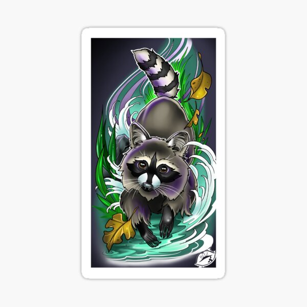Item preview, Neotrad Racoon designed and sold by Bitztattoo.
