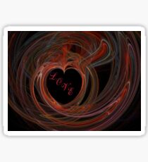 Heart a Flame with LOVE Sticker