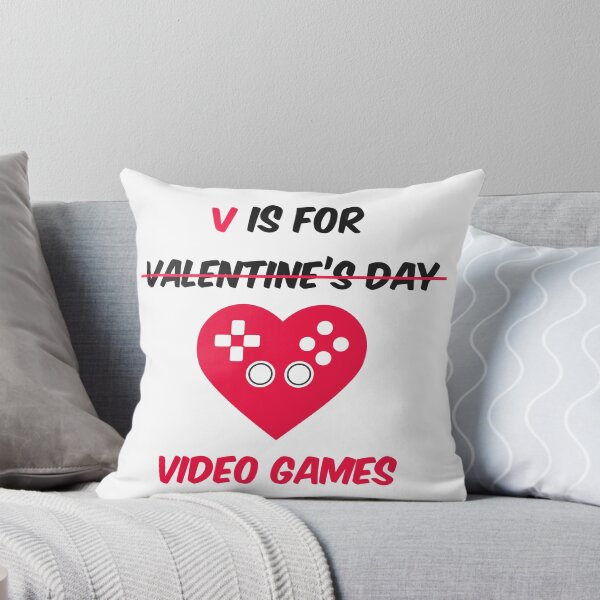Item preview, v is for video games not valentines day designed and sold by Ashi17.