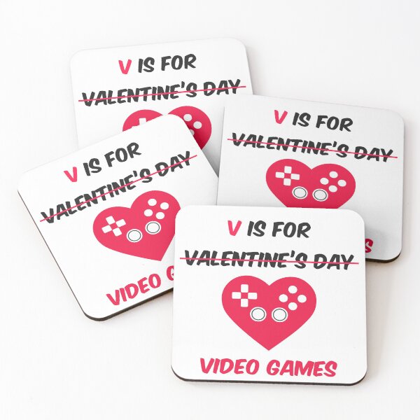 Item preview, v is for video games not valentines day designed and sold by Ashi17.