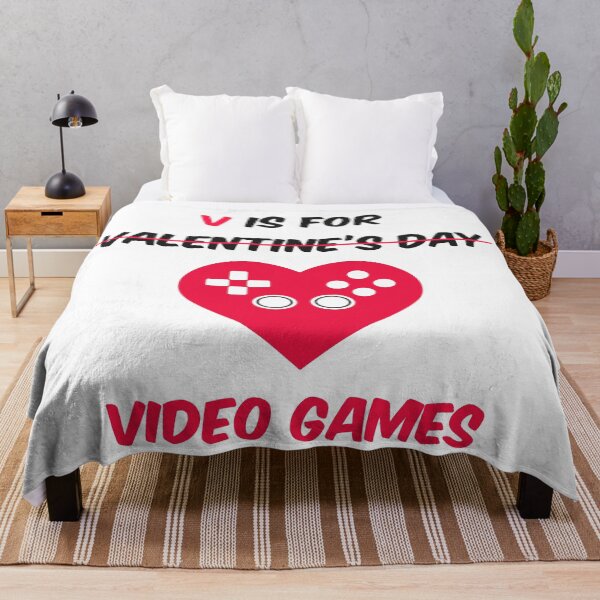 Item preview, v is for video games not valentines day designed and sold by Ashi17.