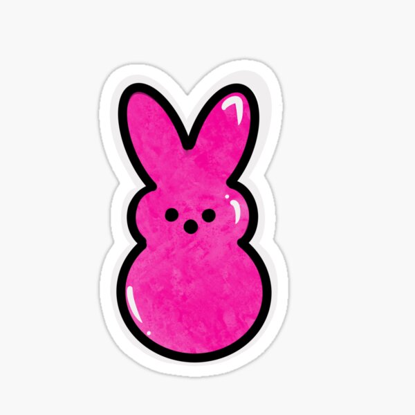 pink peep bunny marshmallow Sticker