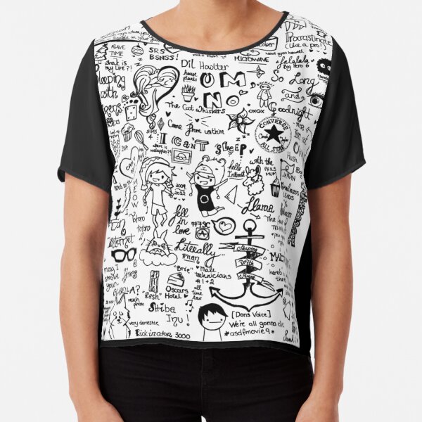 Dan and Phil (and other stuff) doodle. Chiffon Top