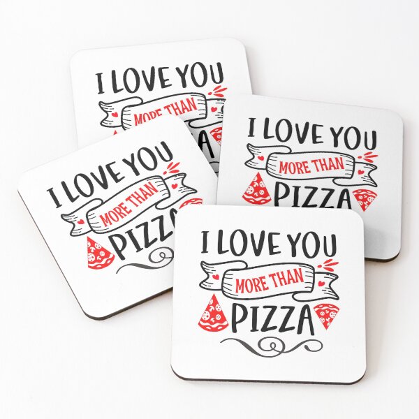 Item preview, I Love You More Than Pizza Funny Gift Idea Essential designed and sold by Tannumoni.
