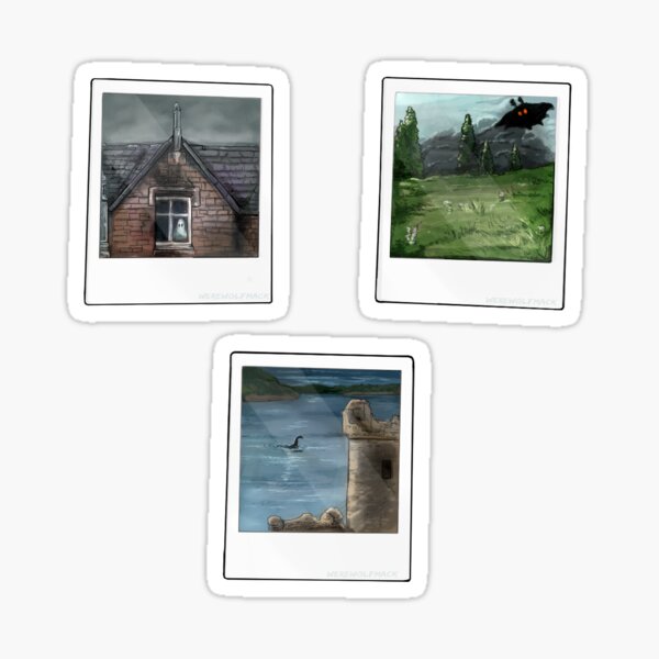 Tiny Cryptid Polaroids Sticker