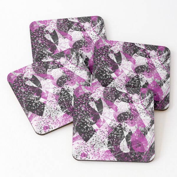 Item preview, Black, White & Magenta Abstract design designed and sold by Brasilia.