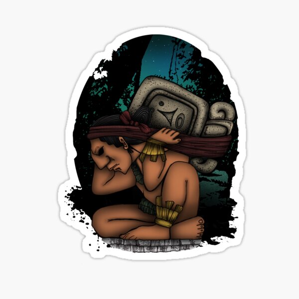 Mayan God Sticker