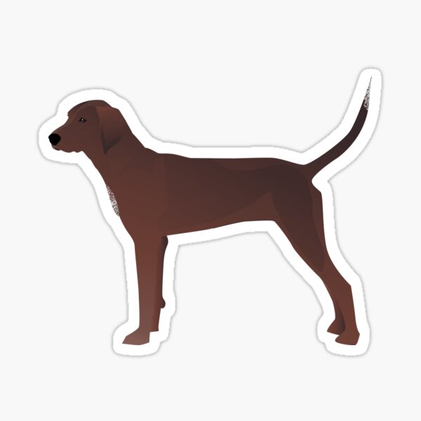 Redbone Coonhound Basic Breed Silhouette Illustration Sticker