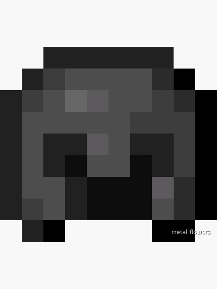 "Minecraft Netherite Helmet" Sticker for Sale by metalflowers Redbubble
