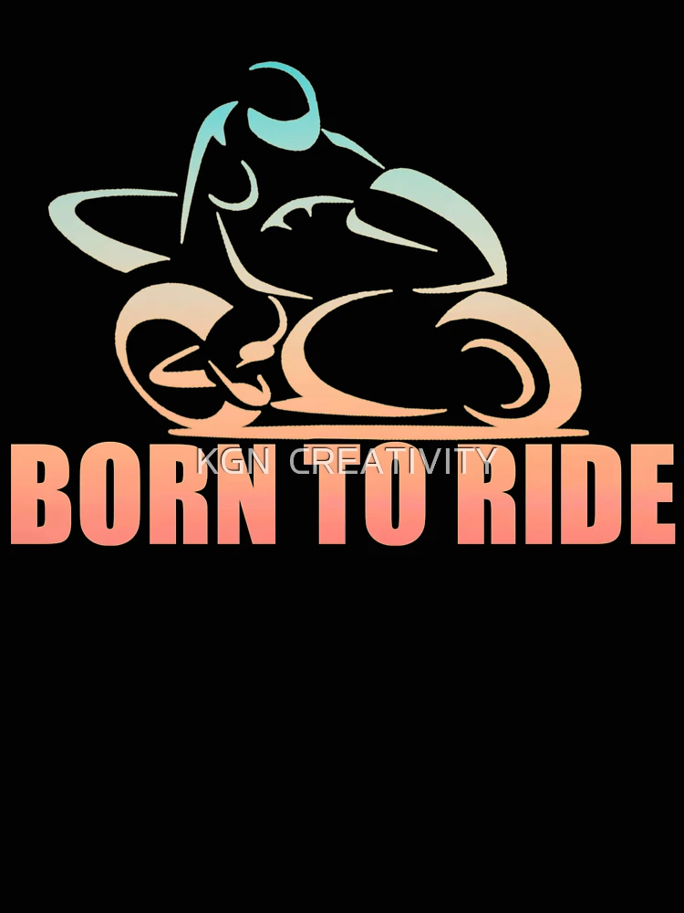 Thumbnail 4 of 4, Relaxed T-Shirt, Born To Ride-Rider designed and sold by KGN CREATIVITY.