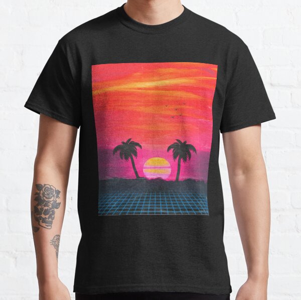 Retro coucher de soleil 2 T-shirt classique