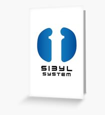 Psycho Pass Sibyl System Logo Greeting Card