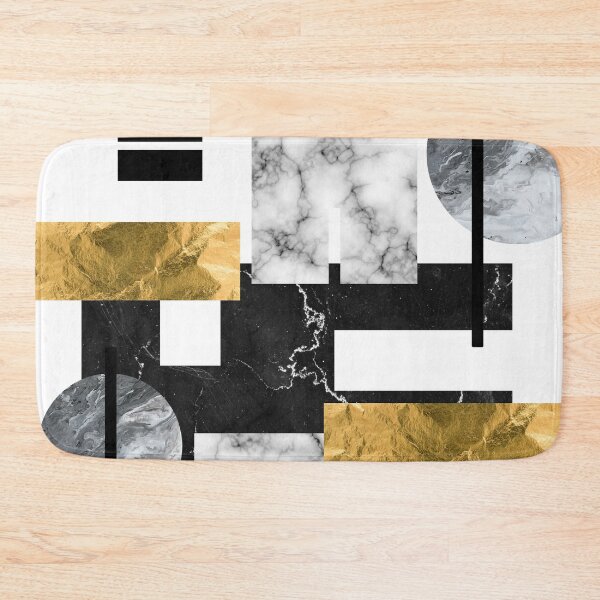 Item preview, Abstract Black and Gold Geometric Shapes designed and sold by KA DESIGNS.