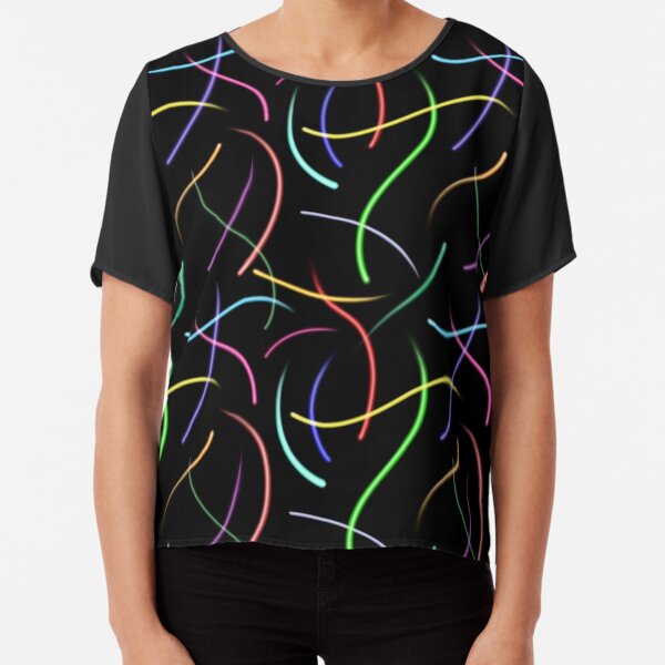 Shining Screensaver Streaks Chiffon Top