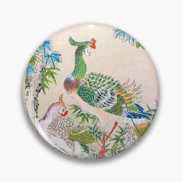Item preview, Vintage Japanese Illustration pair of birds in a tree designed and sold by Rantan1618.