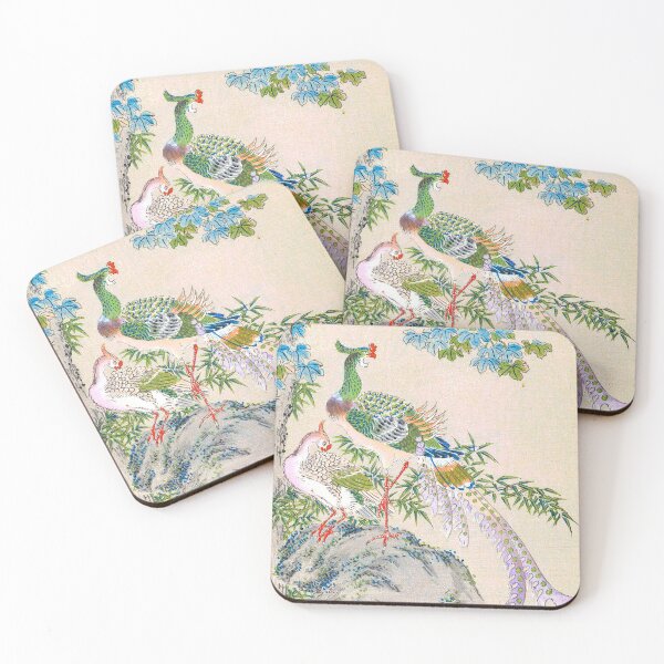 Item preview, Vintage Japanese Illustration pair of birds in a tree designed and sold by Rantan1618.
