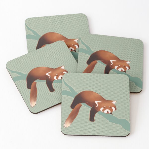 Item preview, sleepy red panda  designed and sold by TAPIOCACLUB.