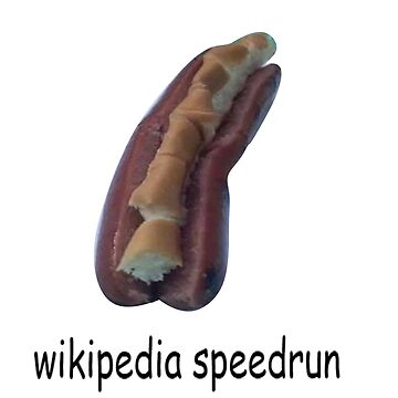 wikipedia speedrun Sticker for Sale by lowqualitything