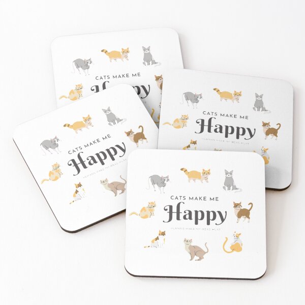 Item preview, cats make me happy designed and sold by Yemena.