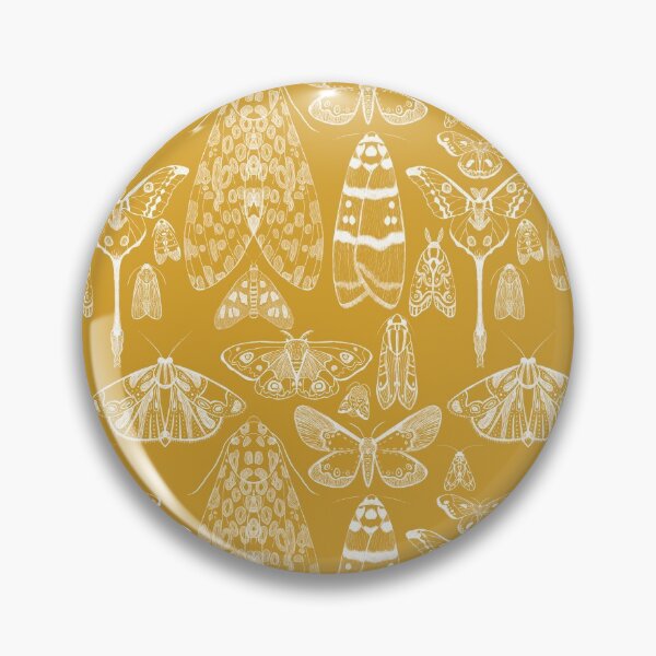 Item preview, Golden Yellow Moth and Butterfly Pattern designed and sold by Justdoodlins.
