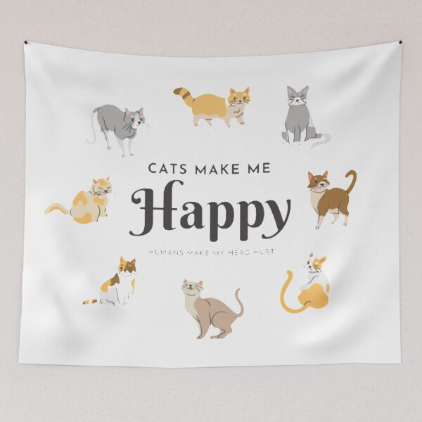 Item preview, cats make me happy designed and sold by Yemena.