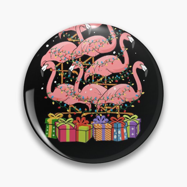 Item preview, Christmas Tree Pink Flamingo Birds Funny Xmas Gift designed and sold by MakeGoodChoices.