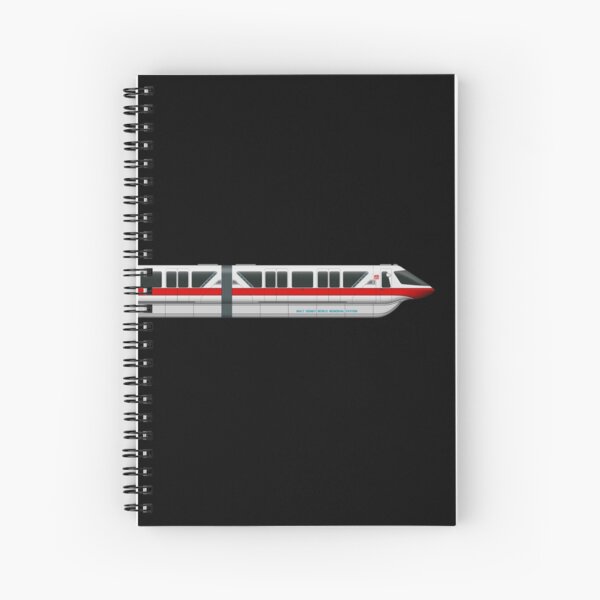 Monorail Red Spiral Notebook