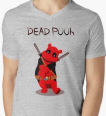 Funny Deadpooh Men's V-Neck T-Shirt