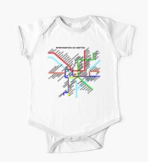 Washington DC Metro Map One Piece - Short Sleeve