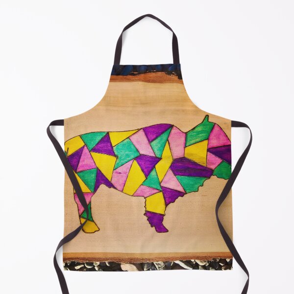 Item preview, geometric bison art designed and sold by countrypines.