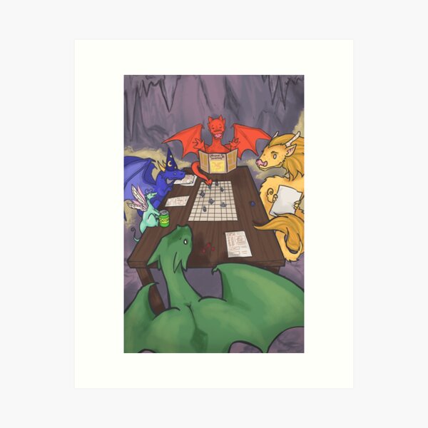 Dragons and Dungeons Art Print