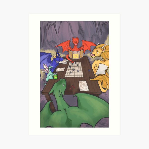 Dragons and Dungeons Art Print