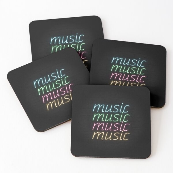 Item preview, Music Music Music Music Neon Multicolor Text designed and sold by dylanxh.