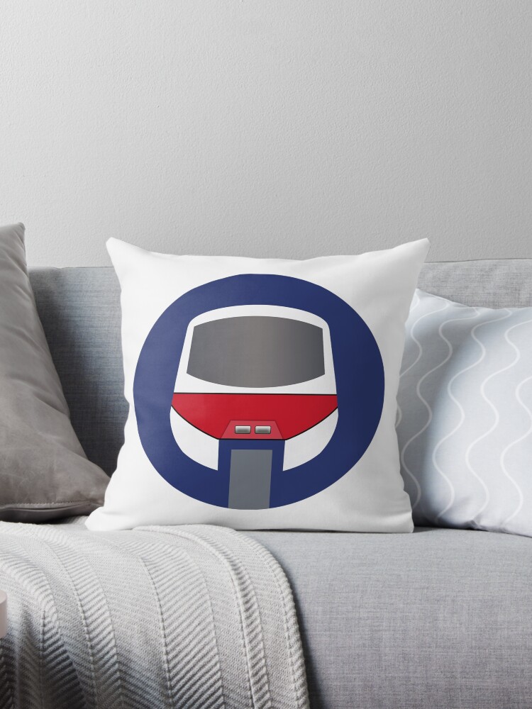 Thumbnail 1 of 3, Throw Pillow, Monorail Logo designed and sold by EPCOTJosh.