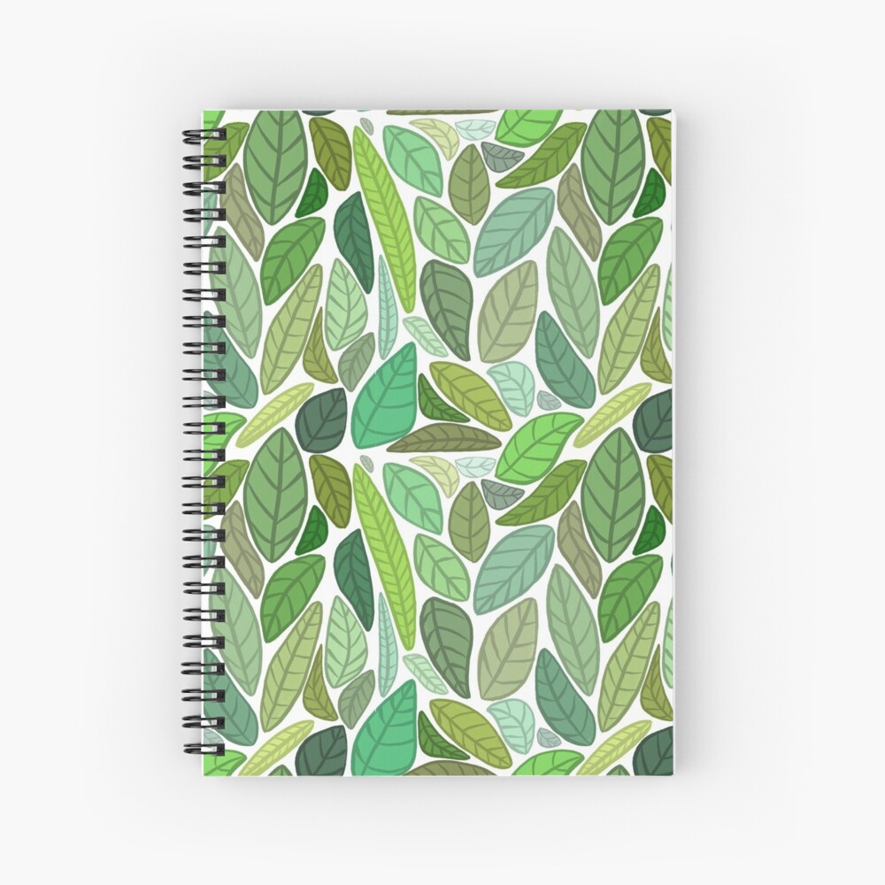 "Leaves" Spiral Notebook for Sale by Cyanophore Redbubble