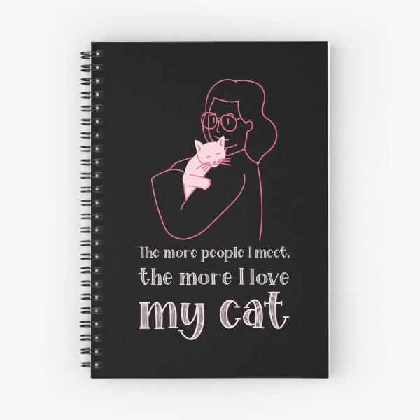Aperçu de l'œuvre Plus je rencontre de personnes, plus j'aime mon chat créée et vendue par BrushPaint.