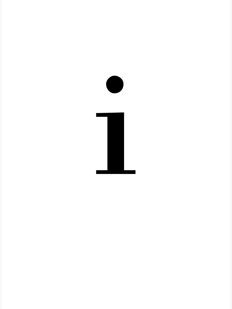 Alphabet letter 'i' | Art Print