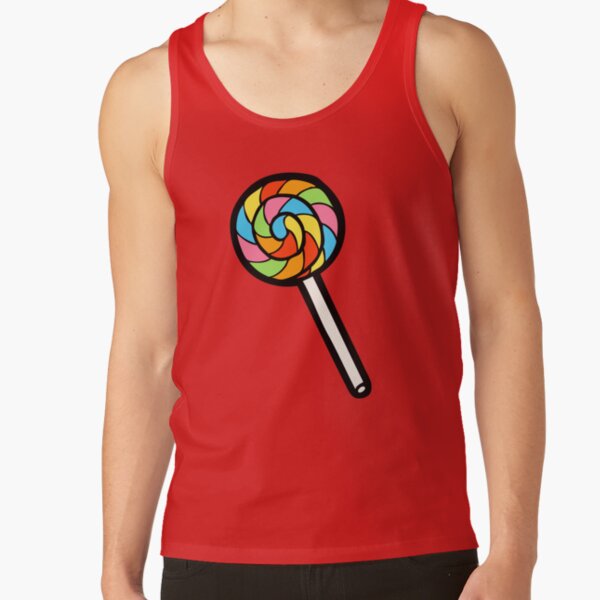 Rainbow Lollipop Pattern Tank Top