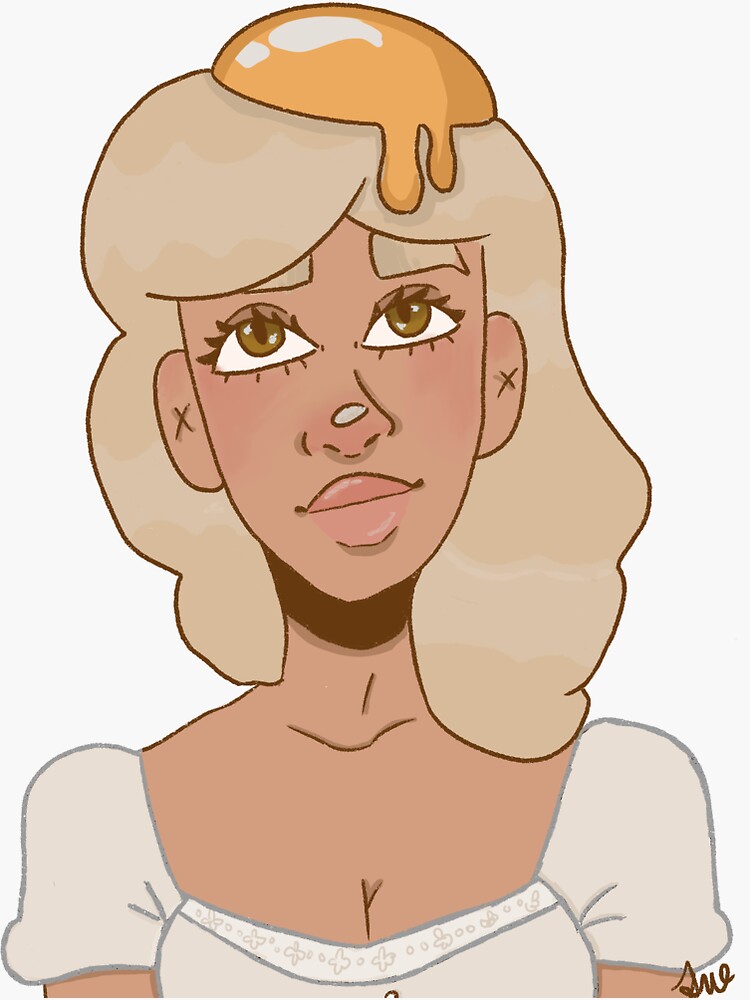 "Cute egg girl drawing" Sticker for Sale by Litlsprout Redbubble