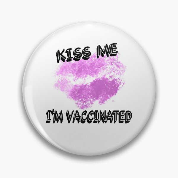 Item preview, Kiss Me I'm vaccinated - Pink Lips designed and sold by BusyMonkeys.