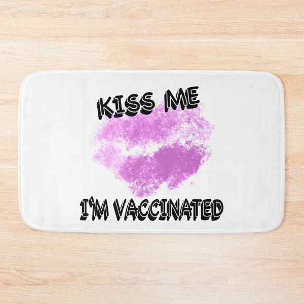 Item preview, Kiss Me I'm vaccinated - Pink Lips designed and sold by BusyMonkeys.