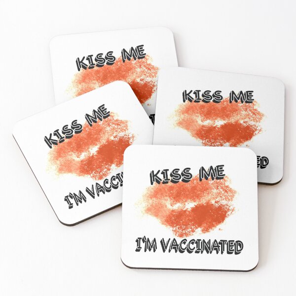 Item preview, Kiss Me I'm vaccinated - Red Lips designed and sold by BusyMonkeys.