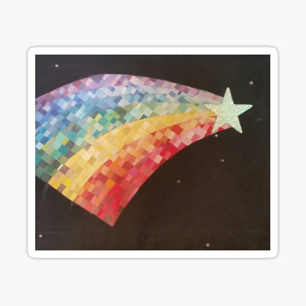  Shooting Star Rainbow ~ Plain 80s Inspired Graphic Zip