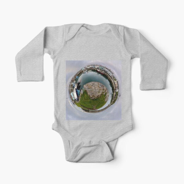 Hurry Head Harbour, Carnlough, County Antrim - Sky out Long Sleeve Baby One-Piece