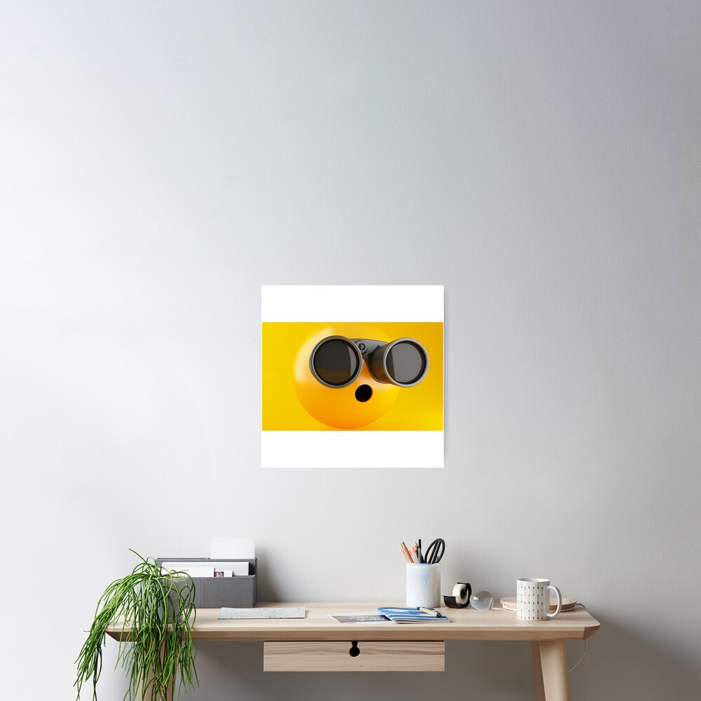 "Binocular emoji face." Poster by Selester11 Redbubble