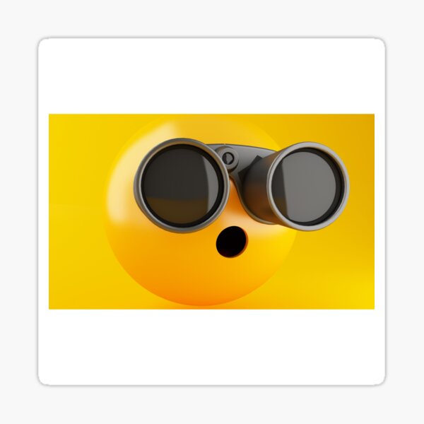 "Binocular emoji face." Sticker for Sale by Selester11 Redbubble