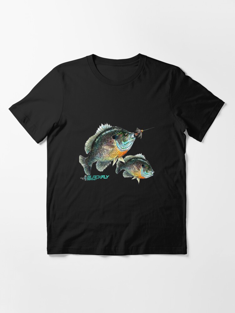 Black Fly Bluegill Fishing Panfish Jig Fly Fishing | Essential T-Shirt