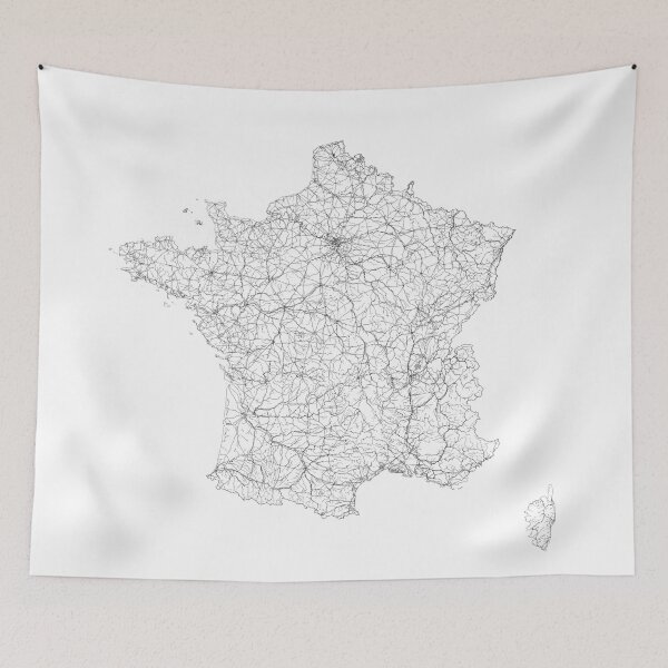 Item preview, France Map, Art Print By LandSartprints designed and sold by LandSartprints.