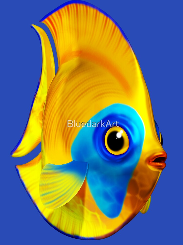 Thumbnail 7 of 7, Essential T-Shirt, Tropical Fish on Clear Ocean Water 3D designed and sold by BluedarkArt.