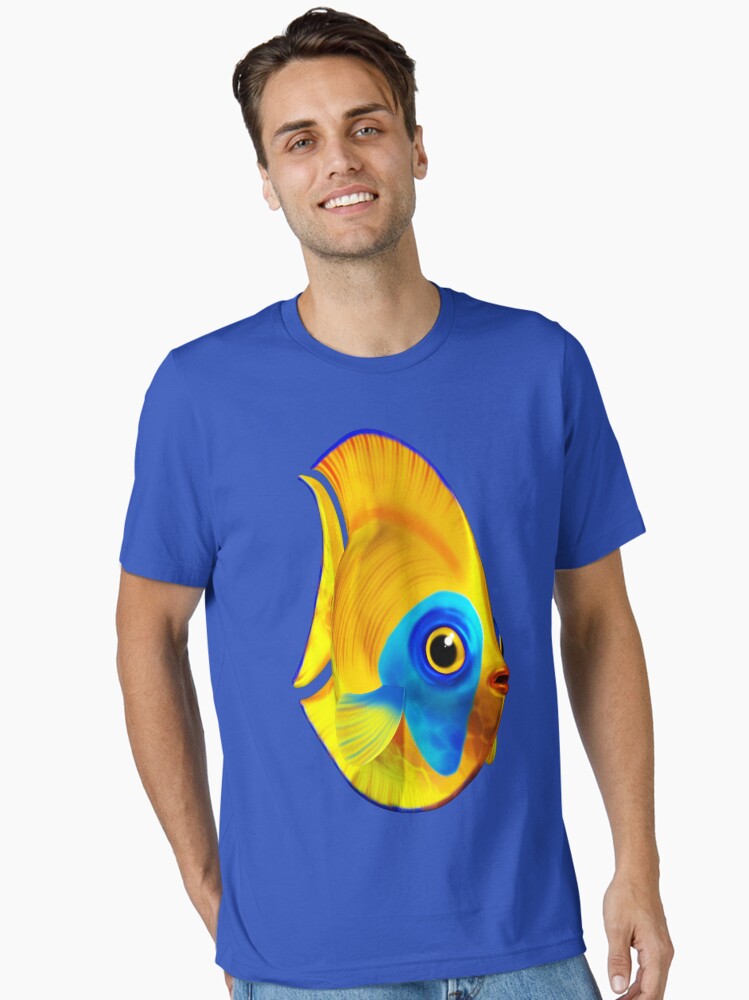 Thumbnail 1 of 7, Essential T-Shirt, Tropical Fish on Clear Ocean Water 3D designed and sold by BluedarkArt.